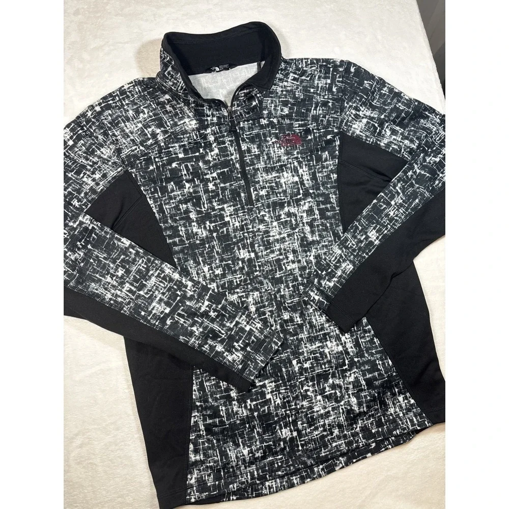 The North Face Pullover Mens M Black Quarter Zip Running Top F16 Athletic